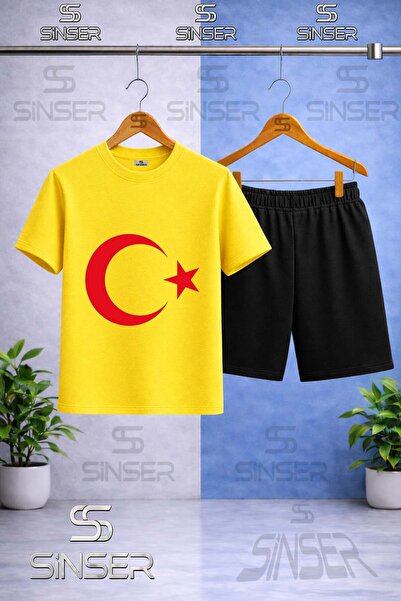 SS SİNSER Παιδικό T-shirt με στάμπα MOON STAR RED με λαιμόκοψη ποδηλάτου - Σε...