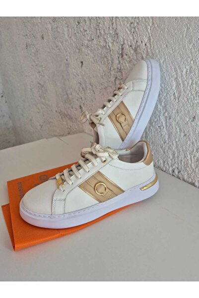 Mammamia D26YA-7075-B Hakiki Deri Düz Taban Kadın Sneaker