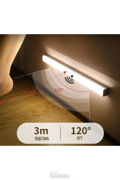 MCA Deerhome 50 cm Harekete Duyarlı Şarjlı Edilebilir Mıknatıslı Çok Amaçlı Beyaz Şerit Led Sensörlü