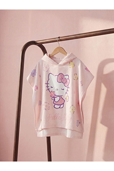 LC Waikiki Rmz Gi̇yi̇m Farkiyla Cute Hero Figured Girls' Poncho Towel