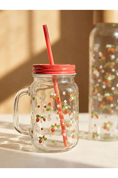 LC Waikiki Esvab • Modern & Distinctive Strawberry Printed Glass Cup Thermos ...