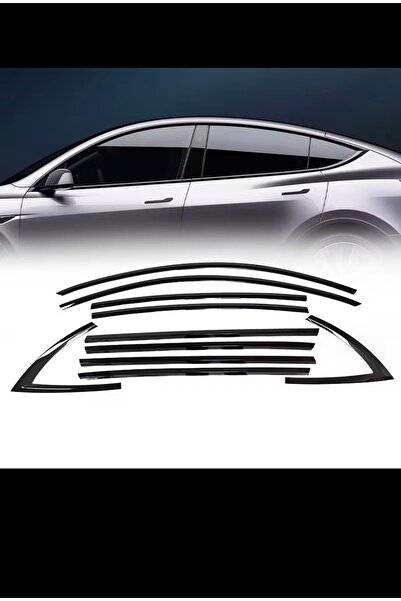 Harphour Tesla Model Y (2020-2024) Uyumlu Mat Siyah Cam Çerçevesi İthal A+ Ka...