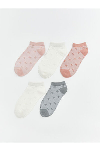 LC Waikiki I Bowknot Embroidered Women's Booties Socks 5-Pack from Freezen Store