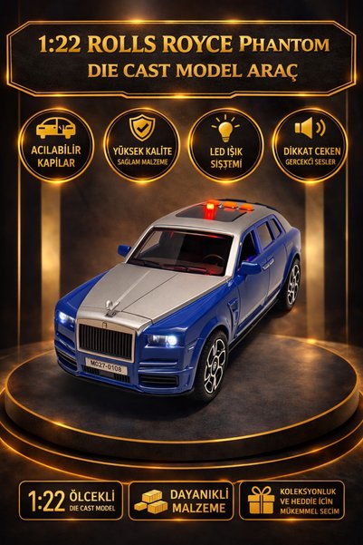 cayenna 1:22 Die Cast Model Araba Işıklı Sesli Açılır Kapı Sağlam Koleksiyonluk