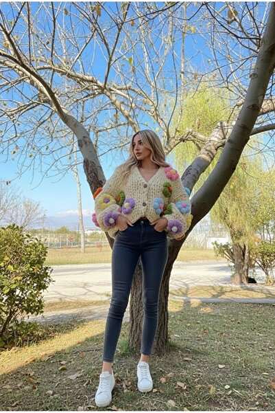 tce the charme elegant πλεκτό στο χέρι γυναικείο παλτό