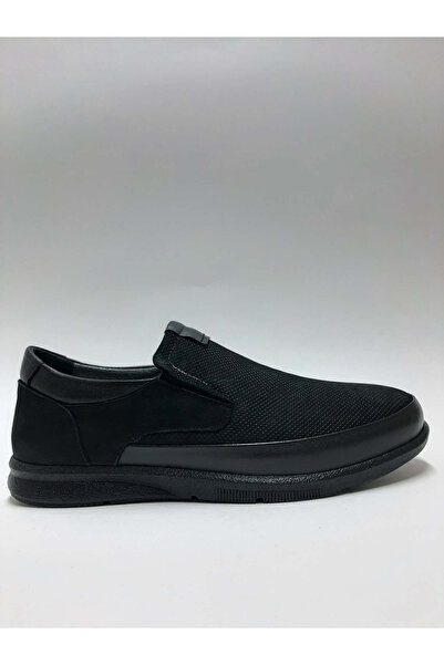 Adnan Bozkaya Genuine Leather Black Lightweight Daily Laceless Summer Men's S...