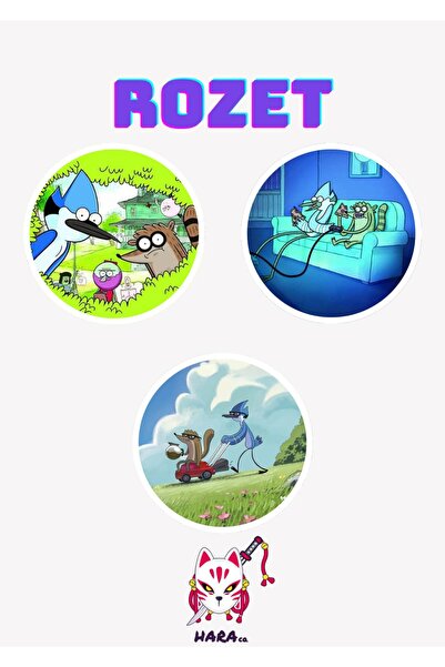 Hara Company Regular Show ( Sürekli Dizi ) Rozet Seti 3’lü