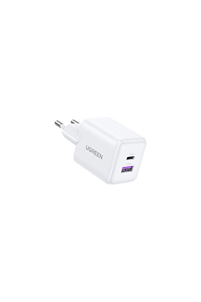 Ugreen 30W GaN Hızlı Şarj Cihazı 2 Portlu, 1xUSB-A, 1xUSB-C, Siyah, 65015