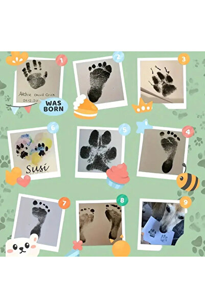 TTT Kedi Köpek Pati İzi Fotoğraf Çerçevesi Seti