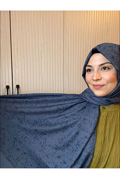HAREM SCARF Gold Silvia Shawl Dark Indigo