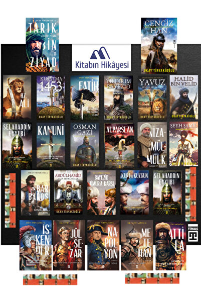 Timaş Yayınları Okay Tiryakioğlu(24KİTAP) Hz Ali, Yavuz, Halid Bin Velid, Niz...
