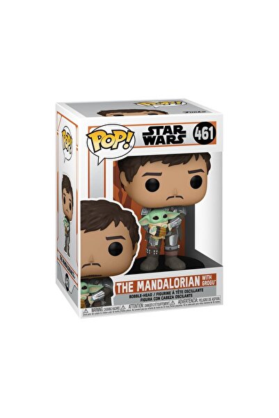 Funko Pop! Războiul Stelelor # 461 Mandalorianul cu Grogu 12cm