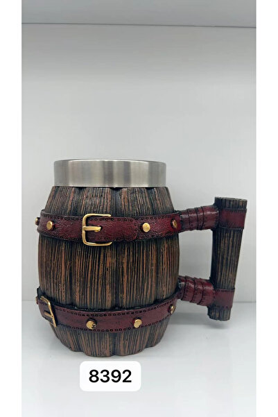 Livenda Large Size Arched Barrel-Shaped Steel Mug Code 8392