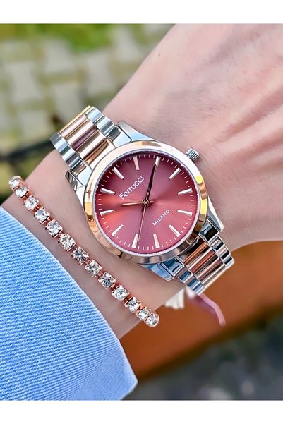 Ferrucci Women's Wristwatch New Model Steel Band Waterproof 2 Years Warranty Bracelet Gift