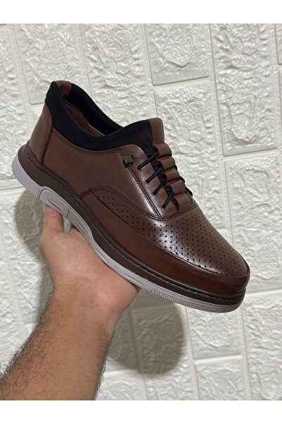 Greyybull Shoes أحذية رجالية كاجوال من الجلد باللون البني