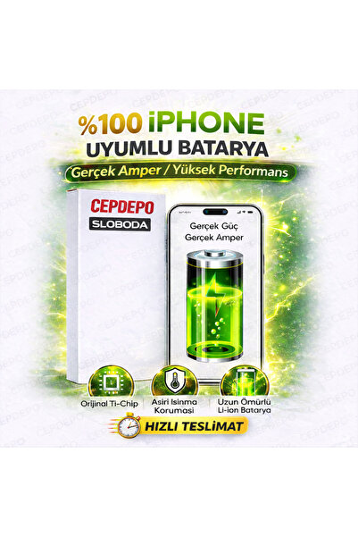 SLOBODA iPhone 14 PRO MAX batarya gerçek mah değerli pil cep-