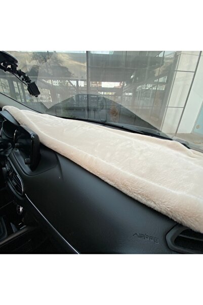 Twin Store Soft Furry Auto Dashboard Trunk Cover Plush Carpet Beige 130X40Cm