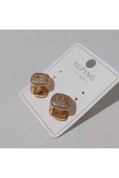 Zennemor Xuping Quality Stainless Steel Anti-Allergic Zircon Stone Square Model Earrings