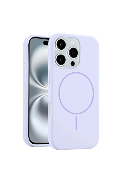 UnDePlus Apple iPhone 16 Pro Max Kılıf Lansaman Silikon M-Safe Magnetik Şarj ...