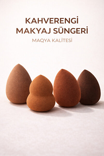 MAQYA KOZMETİK Soft Kahve Yüksek Kalite Kahverengi Makyaj Süngeri