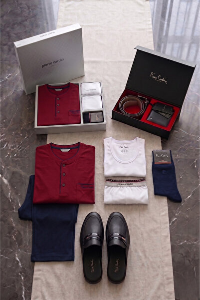 Pierre Cardin Erkek 8 Parça Lisanslı & Kutulu Lüks Damat Çeyiz & Bohça Seti