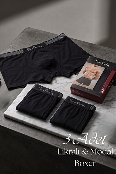 Pierre Cardin Ανδρικό Σετ Μπόξερ 3 τεμαχίων από Ελαστικό & Μοντάλ Ύφασμα - Ύφ...