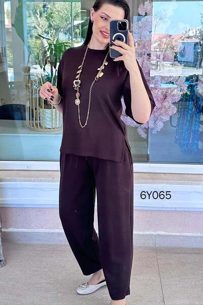 İnce Topuk Σετ με κοντά μανίκια Casual Modal 6y065