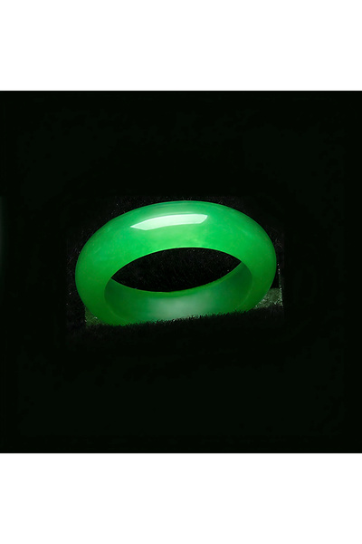 Choice20 7 Green 6mm Natural Stone Jade Gemstone Ring Women Plain Green Pink ...