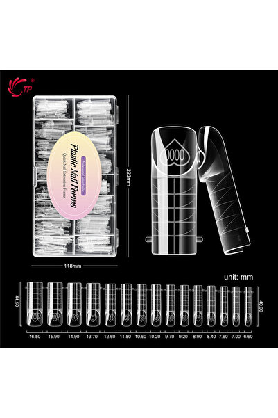 Choice A-150pcs-box TP 150PCS French Space Dual Nail Forms Clear Reusable Acr...