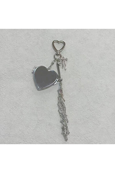 Choice1 Style A ZAKOL Sliver Color Lipstick Holder Keychain Star Mirror Compa...