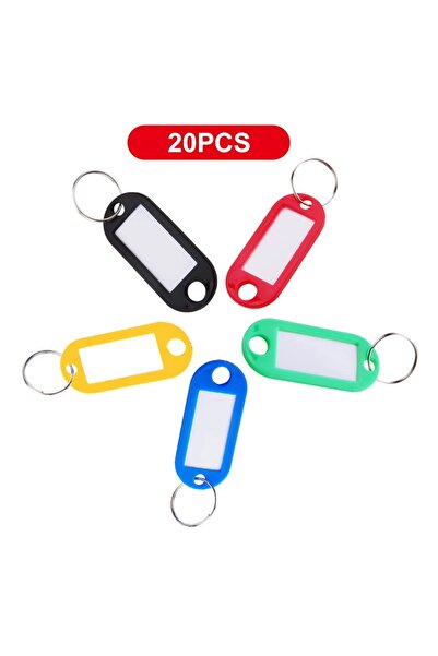 Choice6 20pcs 10/20/40pcs Colorful Plastic Keychain Key Tags label Numbered N...