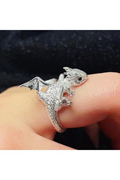 choice2 resizable Type1 Flying Dragon Adjustable Ring Stainless Steel Punk Da...