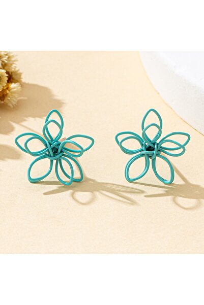 Choice3 green A Pair of Women's Earrings, Wire Flower Simple Earrings, Earrin...