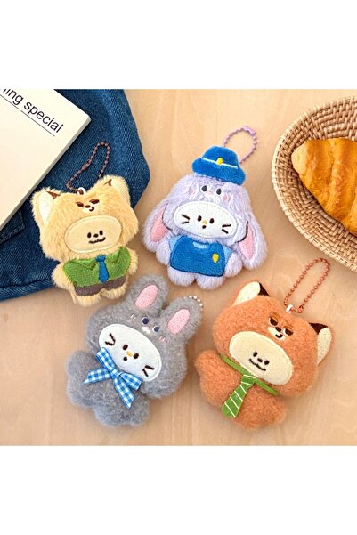 Choice4 4 Styles One Each 1/4 Pcs Cute Cartoon Animal Pendant Backpack Keycha...