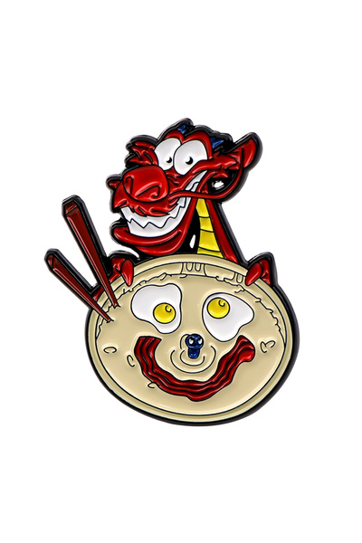 Choice3 6 Red Dragon Enamel Pin Cartoon Girl Brooch For Coat Women's Brooches...