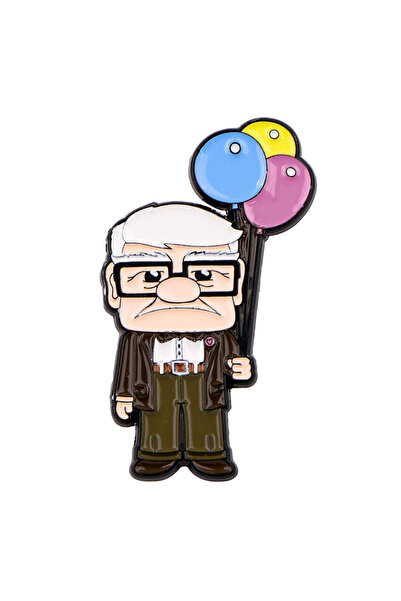 Choice3 6 Balloon Enamel Pin Cartoon Old Man Brooch For Coat Women's Brooches...