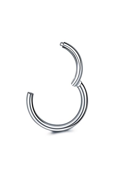 Choice1 5 قطع حلقات وأقراط أنف 18G 1.0x6mm من الفولاذ المقاوم للصدأ، لون فضي،...