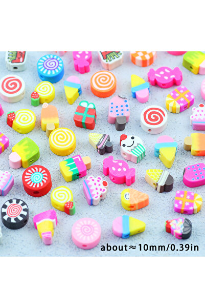 choice2 about 50pcs 10mm Mixed Multistyle Candy Polymer Clay Colorful Spacer ...