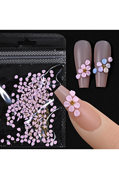Choice1 ZCF191-4 150Pcs 3D Pink Petals Flower Nail Art Decorations with Pearl...