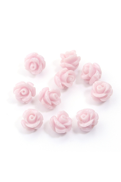 Choice Light Purple 30pcs/lot Flower Shape Resin Beads Colorful Artificial Co...