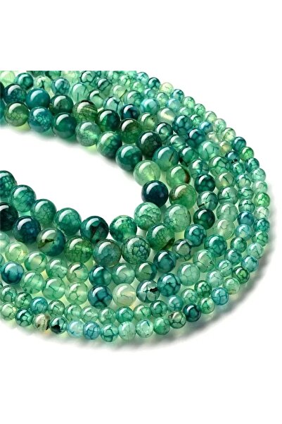 Choice1 8mm green Natural Green Dragon Agates Round Loose Spacer Beads for Je...