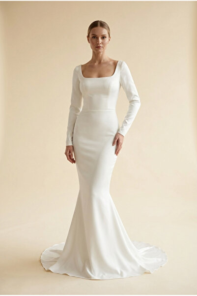 Alberson Dress U Yaka Balık Nikah Elbisesi