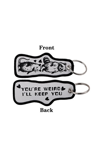 Choice3 2 Cat Biscuits Embroidery Keyring Animals Key Tag For Motorcycles Car...