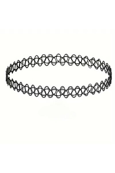 Choice قلادة شوكر سوداء عتيقة مرنة مضفرة بخيط السمك، قلادة شوكر سوداء قوطية، ...