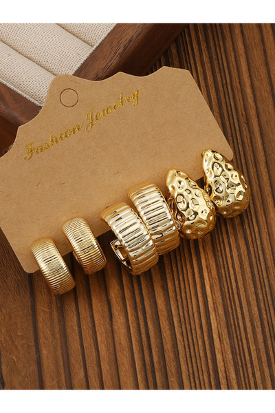 Choice3 135-A(3pairs) 3-9PAIRS Luxury Plastic Material With Golden-Plated Twi...