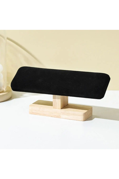 Choice3 S Black Velvet Wooden Bracelet Display Stand Single Layer Watch Displ...