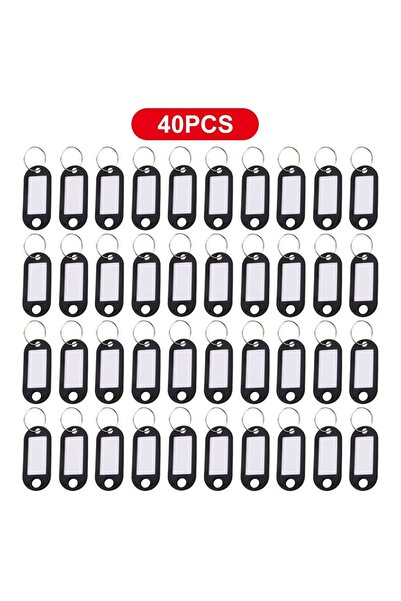 Choice4 Black 40pcs 10/20/40pcs Colorful Plastic Keychain Key Tags label Numb...