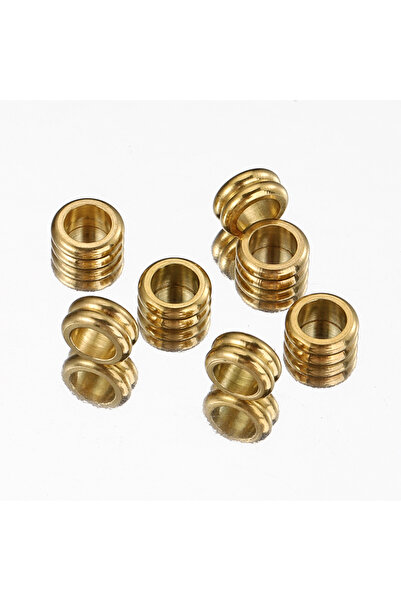 Choice1 10pcs Gold Color 10pcs Stainless Steel Large Hole Spacer Beads Double...