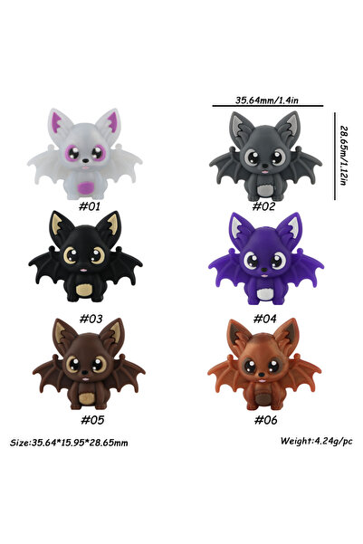Choice3 5pcs mix colors 5Pcs 3D beads/bats/animals Silicone Beads For Jewelry...