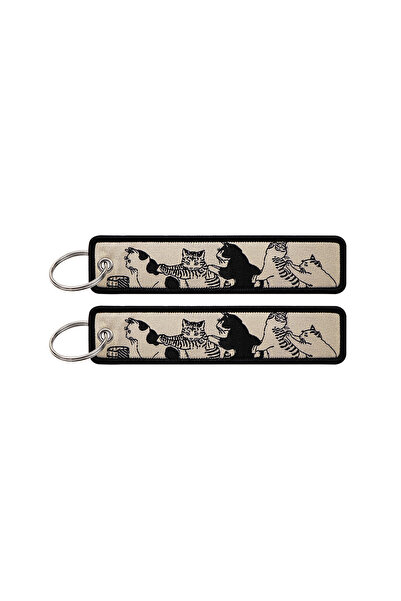 choice2 1 Japanese Good Luck Cat Charm Keychain for Cars Backpack Key Holders...